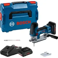 Bosch GST 18V-155 SC Professional Akku Stichsäge 18 V ( 06015B0002 ) + 2x ProCORE Akku 4,0 Ah + Ladegerät + L-Boxx