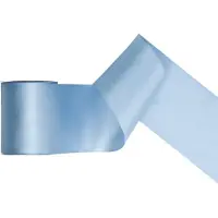 Party Deco Geschenkband Satinband nebel-blau 100mm / 25 Meter