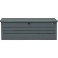 Axi Miles Gartenbox aus Metall in Anthrazit 1000 | Outdoor Kissenbox für den Garten mit Boden und Schloss | Outdoor Aufbewahrungsbox / Auflagenbox