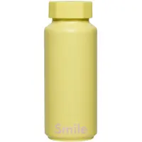 Design Letters Thermosflasche - 500 ml - Lächeln - Gelb - - One Size - Thermosflaschen