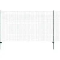 vidaXL Geschweißter Drahtzaun mit Pfosten 50 x 1,4 m Grün Netz