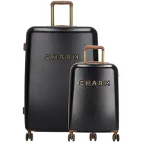 Charm London Travel Trolley Set schwarz