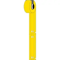 Brady M6-10x75-7598-YL, Kabelanhänger, Polyester, Gelb, glänzend, 10.00 x 75.00 mm, nicht klebend