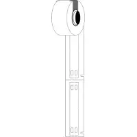 Brady M6-10x60-7598-WT, Kabelanhänger, Polyester, Weiss, glänzend, 10.00 x 60.00 mm, nicht klebend