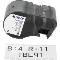 Brady M5C-1500-422, Polyester, Schwarz auf weiss, glänzend, 38.10 mm x 7.62 m, permanent, Endlos