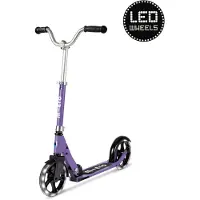 Micro Scooter Cruiser LED lila - höhenverstellbarer Lenker - leuchtende Räder