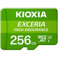 Kioxia Exceria High Endurance, 256 GB, MicroSDXC, Klasse 10, UHS-I, 100 MB/s, 65 MB/s