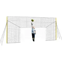 Open Goaaal! JUNIOR - 2,4M X 1,4M FUSSBALLTOR, IN 2,4M HOHEM FANG- & RÜCKPRALLNETZ