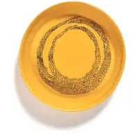 Serax Servierschale Feast Geschirr von Ottolenghi Gelb Schwarz S 30 x 29,5 x 6 cm