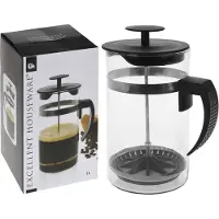 Excellent Housewares Glasbrüher mit Kolben zum Aufschäumen von Kaffee, Tee und Milch.