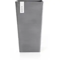 Ecopot's Pflanzgefäß 'Rotterdam MidHigh', grau, ca. Ø 31 x H 56 cm