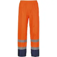 Portwest Warnschutz Regenhose H444" 190T Essentials - Orange/Marine XXL"