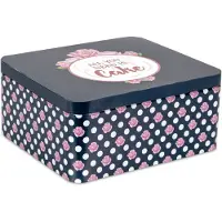 Städter Gebäckdose All you need is Cake Quadratisch Weissblech bunt ca 21 x 21 x 10 cm
