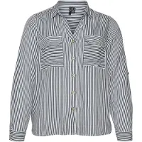 Vero moda Jack&Jones VMBUMPY L/S SHIRT NEW CURVE GA NOOS Snow White/India ink 44