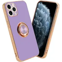 Cadorabo Hülle für Apple iPhone 11 PRO MAX im TPU mit Kameraschutz und Ring LM089 Style