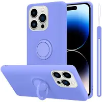Cadorabo Hülle für Apple iPhone 14 PRO im TPU Liquid Ring Silicone Case Style