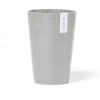 Ecopot's Blumentopf "Pisa 14 Weißgrau", für den Innenbereich