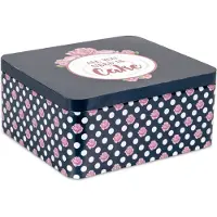 Städter Gebäckdose All you Need is Cake Quadratisch Weissblech Bunt Ca 16,5 x 16,5 cm x 18 cm