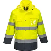 Portwest Warnschutz 3 in 1 Jacke S162" Lite 150D Industrie - Gelb/Marine XL"