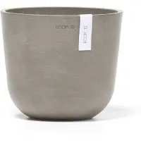 Ecopot's Blumentopf "Oslo 19 Taupe", für den Innenbereich