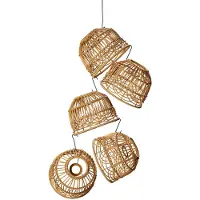 Konstsmide 5er-Set: Lampenschirme für Lichterketten in Beige - (H)8 x Ø 20 cm - onesize