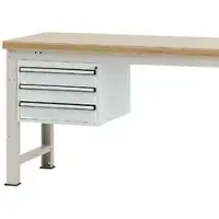 Manuflex Schubladen-Unterbauten, für Werkbank Profi Tiefe 700 mm, lichtgrau