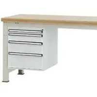 Manuflex Schubladen-Unterbauten, für Werkbank Profi Tiefe 700 mm, lichtgrau