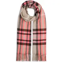 Fraas Schal Cashmink Scarf with Plaid Light Camel