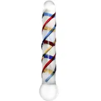 Rimba Rachella - Doppelglas-Dildo (transparent - bunt)