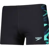 Speedo Badehose Eco+ H Boom Panel Aquashort Herren Black / Turquoise-Größe 32