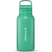 LifeStraw Wasserfilterflasche Go 2.0 Edelstahl Cactus Green isoliert 1 Liter - Grün