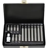AWTOOLS KOŃCÓWKI TORX 15elem. Z OTWOREM