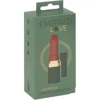 Emerald Love - Akku‑betriebener, wasserdichter Lippenstift‑Vibrator (rot)