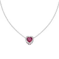 Amen Elegantes Silber Damenanhänger-Halsband - Amen CLPHHBBRZ