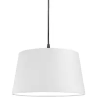 QAZQA Moderne Hängelampe schwarz mit weißem Schirm 45 cm - Pendel