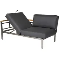 Diamond Garden Gomera Sun & Rain Lounge Eckelement links Edelstahl/Teak