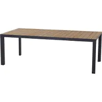 Siena Garden Silva Gartenesstisch Matt Anthrazit/Teak - 220x100cm