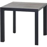 Siena Garden Silva Dining Tisch 80x80cm matt anthrazit / washed grey