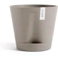 Ecopot's Blumentopf "Venice 2 20 Taupe", für den Innenbereich