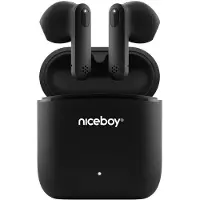 Niceboy HIVE Beans In-Ear-Audiokopfhörer, True Wireless, Bluetooth 5.0, Mikrofon, Sprachassistent, Touch-Steuerung, IPX4, Autonomie bis zu 20 Stunden, Schwarz