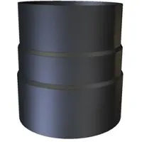 KIERULFF MB Sorte røgr. 150mm overgang. - overg. iØ 157 - uØ 149mm
