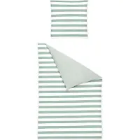 TRAUMSCHLAF Seersucker Bettwäsche Streifen jade 135x200 cm + 80x80 cm