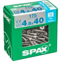 Spax Edelstahlschraube, T-STAR plus A2 ROSTFREI 4,5x40 mm XL 175 St - grau