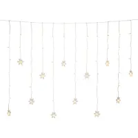 Konstsmide LED Lichtervorhang mit Schneeflocken 60 ww LED 4049-103
