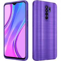 Cadorabo Hülle für Xiaomi RedMi 9 im TPU Brushed Kameraschutz LM160 Style