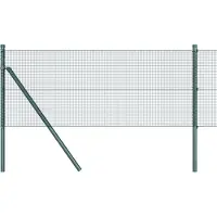 vidaXL Geschweißter Drahtzaun, bodenverankert 50 x 0,4 m Grün Netz