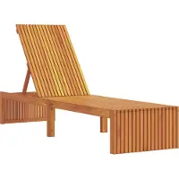 vidaXL Sonnenliege Öl-Natur 200 x 55 x 94 cm Massivholz Akazie