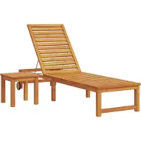 vidaXL Sonnenliege Massivholz Akazie Braun