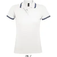 Sol SOLs 00578 | Damen Polo Shirt Pasadena - Farbe: White/Navy - Größe: L