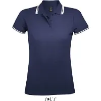 Sol SOLs 00578 | Damen Polo Shirt Pasadena - Farbe: French Navy/White - Größe: L